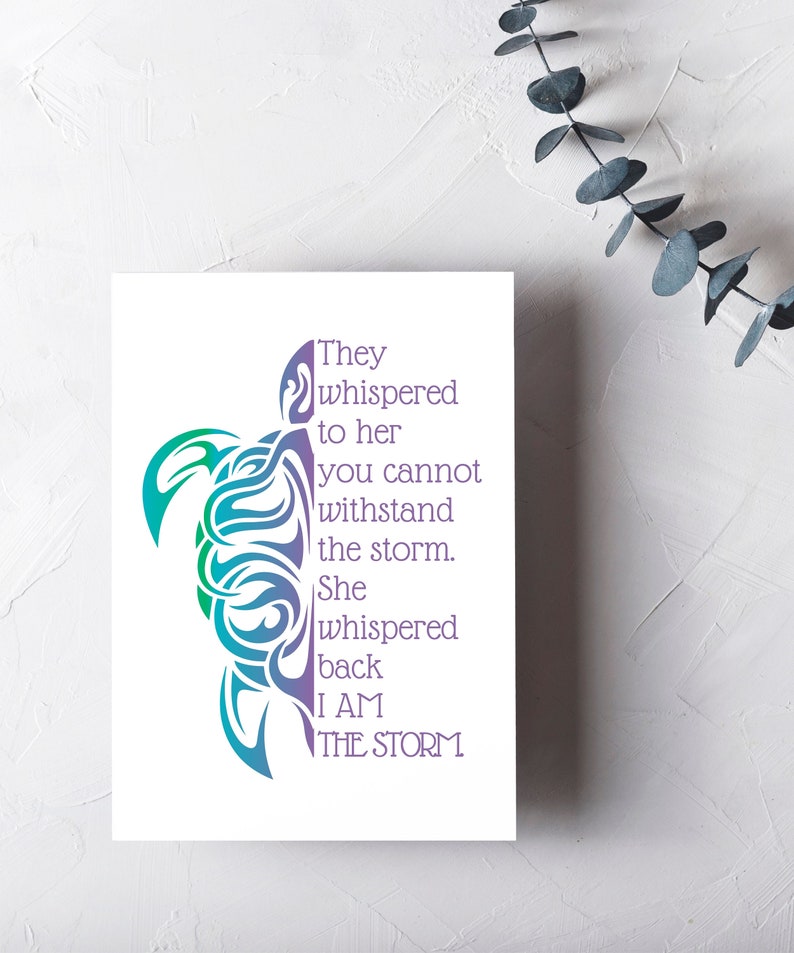 il_794xN.3770681518_6ji6.jpg I Am The Storm Empowering Greeting Card - Image 1