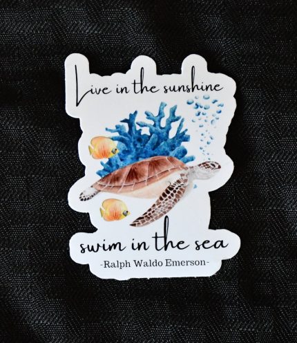 Live In The Sunshine Sea Turtle Sticker