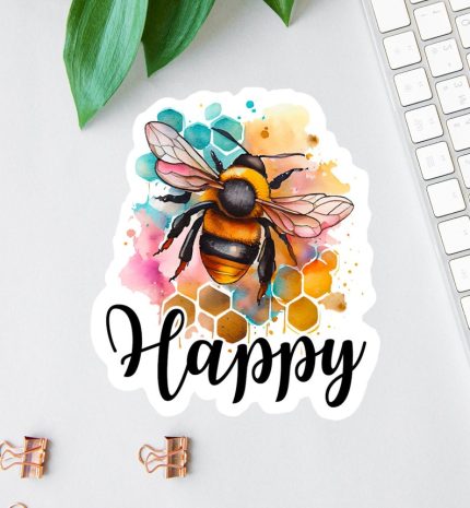 Boho Butterfly Floral Moon Sticker