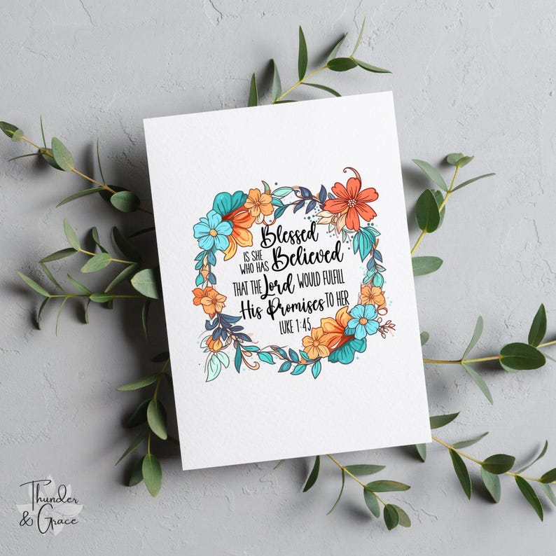 il_794xN.7006467415_g96j.jpg Blessed Is She Bible Verse Card - Image 1