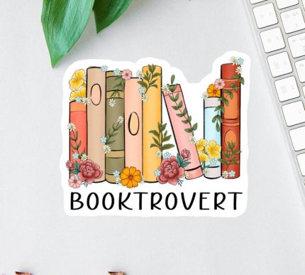 Booktrovert Floral Book Sticker